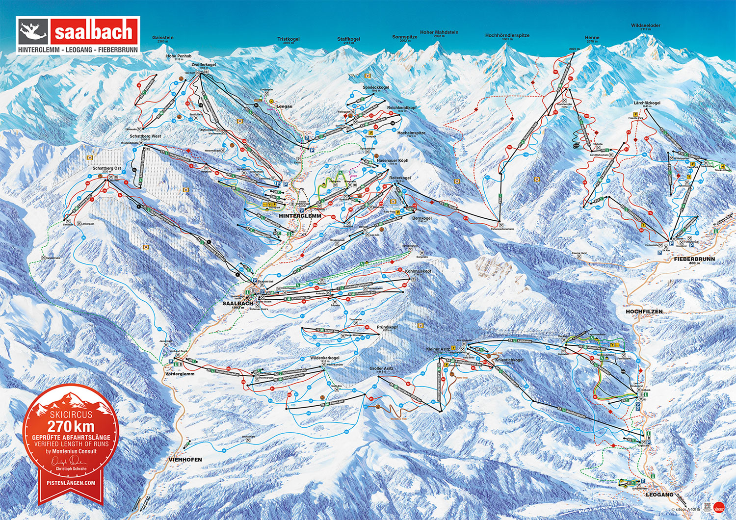 Skigebiet Saalbach-Hinterglemm Leogang