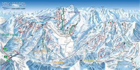 Pistenplan Sestriere