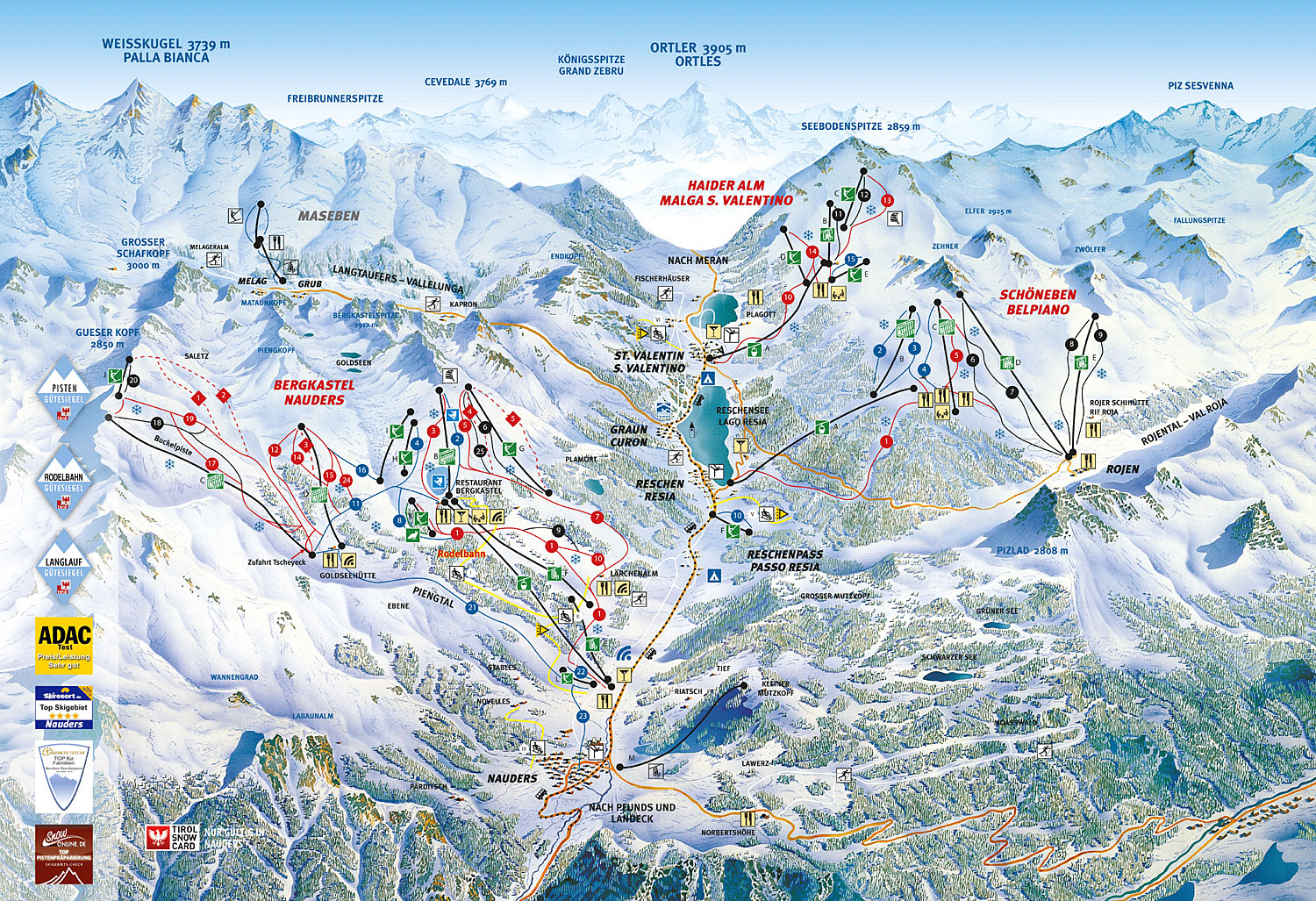 Nauders: Skiparadies Reschenpass (inkl. Skigebiet Nauders Bergkastel