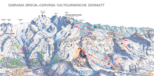 Cervinia Pistenplan