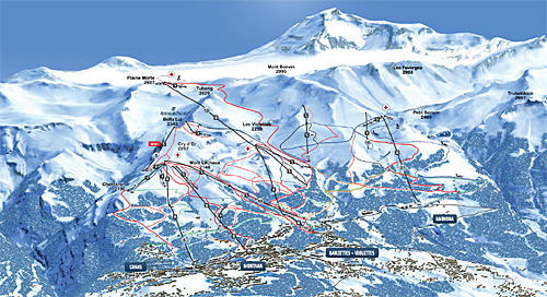 Pistenplan Crans Montana