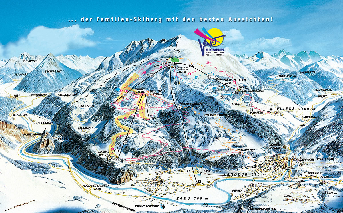 Fliess: Skiregion TirolWest-Venet / Anschluß an Skigebiet Wilder Kaiser