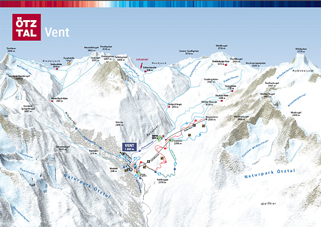 Pistenplan Vent, Ötztal